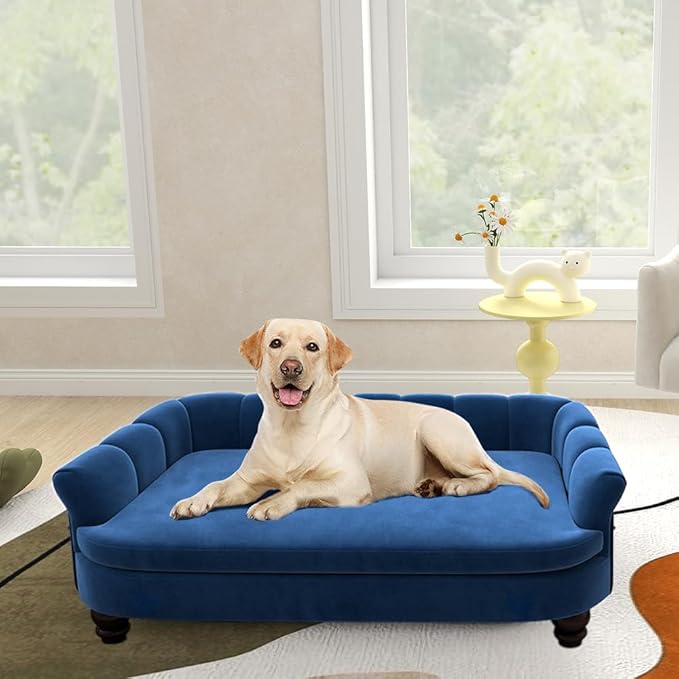 Dog Couch Sofa Bed, Comfortable Pet Sofa for Large and Medium Dogs, Soft Velvet Cushion, Durable Pet Furniture for Living Room, Washable Dog Bed for Couch 40.16''(NY)