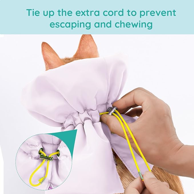 Cat Recovery Collar, Soft Adjustable Cat Cone Alternative, Lightweight Waterproof Fasteners Collars for Cats Kittens Puppies, After Surgery Stop Licking and Daily Use (Sakura Pink, (Neck5.5-9.8"))