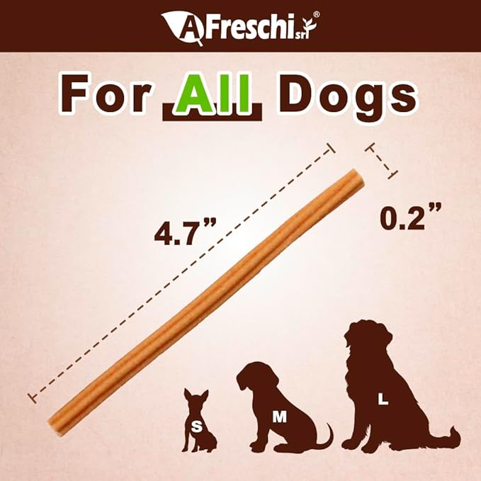 Afreschi Turkey β-Carotene Stick Dog Treats – 16 oz, USA-Sourced Trukey, All-Natural, Hypoallergenic, Low-Fat, Healthy & Easily Digestible, Puppy & Training Snack