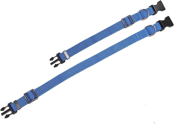Adjustable Nylon Dog Collar, pet Collar 1 Inch 3/4 Inch 5/8 Inch Wide, for Large Medium Small Dogs(3/4 Inch, Blue