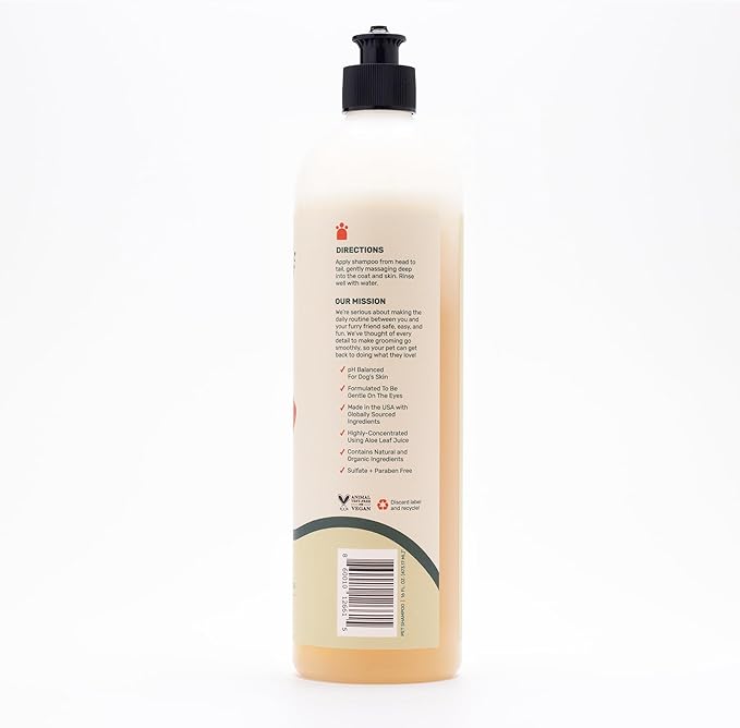 Pets - Calming Shampoudle, 16oz, Moisturizing and Gentle All Natural pet Shampoo with Lavender, Vanilla, Cucumber, Aloe, and Oatmeal