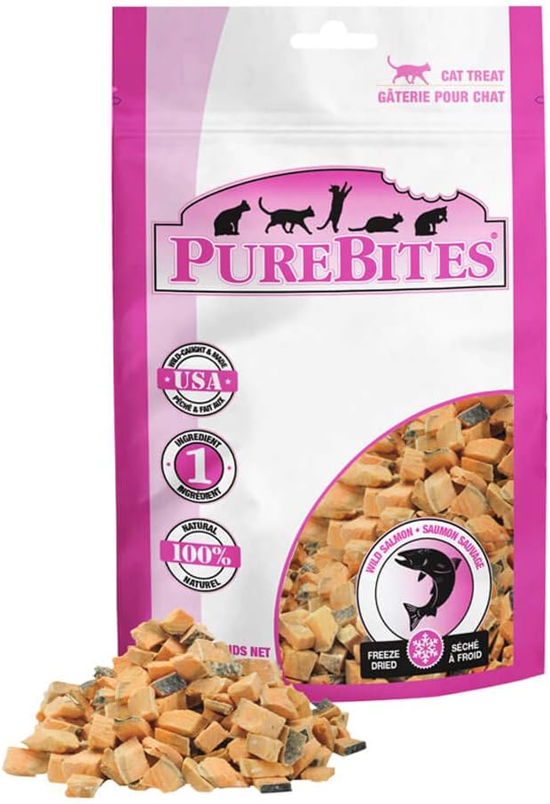 PureBites Salmon For Cats, 0.49Oz / 14G - Entry Size