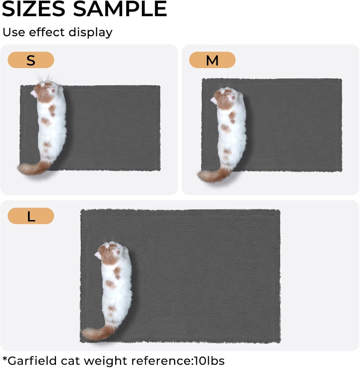 1 Pack 3 Calming Blankets Fluffy Premium Fleece Pet Blanket Soft Sherpa Throw for Dog Puppy Cat Grey Small (23" x16'')