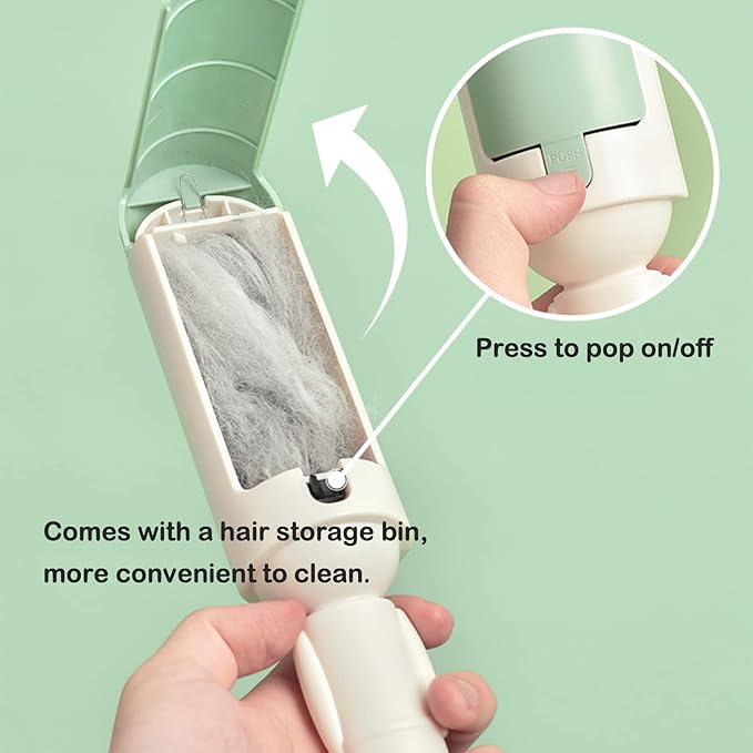 Pet Hair Remover Reusable pet Hair Remover Dog and cat Hair Remover for Sofas, Furniture, Carpets, car Seats with self-Cleaning Base Upgraded Animal Hair Remover Tool (Red Black+White Green)