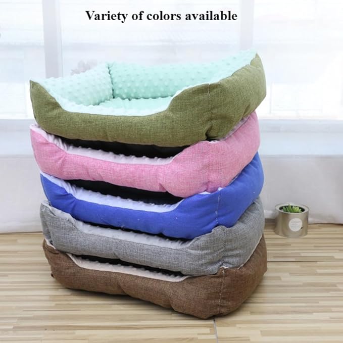 Large Dog Bed with Non-Slip Bottom, Waterproof Orthopedic Cushion, Machine Washable Rectangle Pet Mat - Thick Cozy Bed for Big Dogs(23.62''X5.51''X17.72'',Gray)