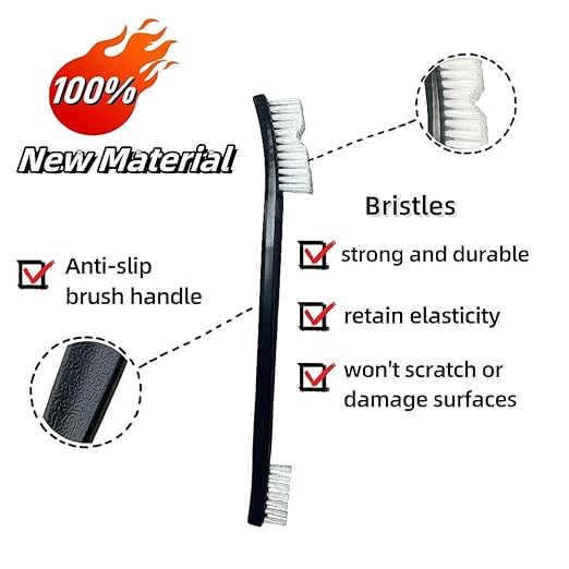 10 Nylon Brushes for Sneakers, Aquariums & Electronics – Non-Scratch, Includes Angled Brush for Bicycle Chains - Perfect for Tight Spaces - Car Detailing Nylon Brushes for Guns, Tiles & Car Interiors