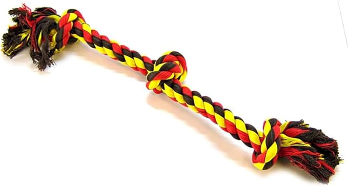 Mammoth Flossy Chews Color Rope Tug – Premium Cotton-Poly Tug Toy for Dogs – Interactive Dog Rope Toy – Tug Dog Chew Toy
