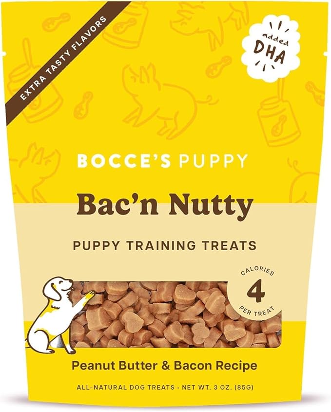 Bocce's Bakery Bac’n Nutty Cookie + Training Dog Treat Bundle – Natural, Wheat-Free Soft & Chewy Cookies Made with Real Ingredients and Baked in The USA – 2 Pack Bundle