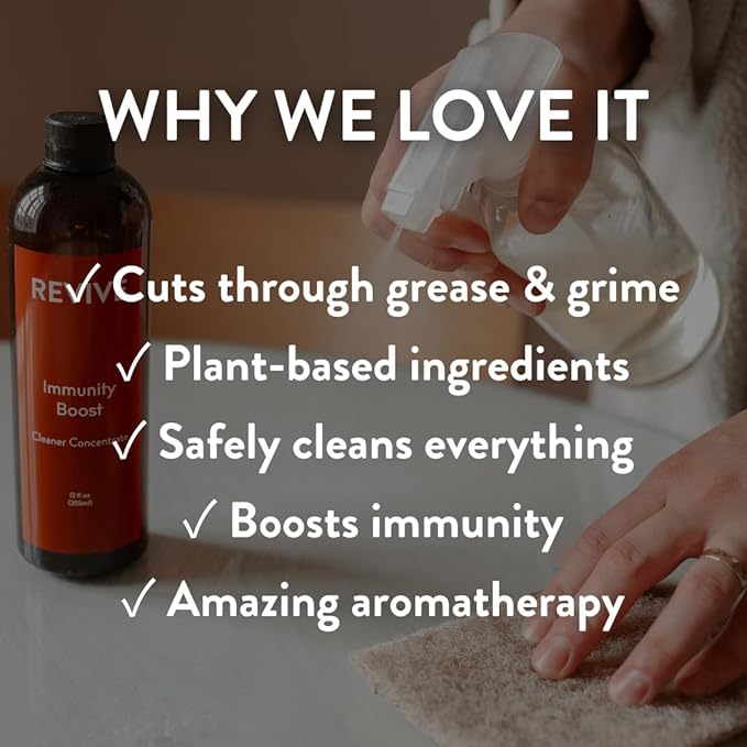 Immunity Boost Cleaner Concentrate by REVIVEEO - Multi-Purpose, All-Purpose, Concentrated, Mopping, Nontoxic, Plant Based