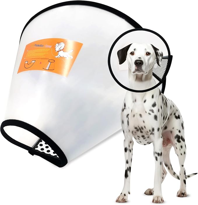 Adjustable Dog Cone Collar After Surgery Soft Cone of Shame Alternatives for Dog Cat Puppy Plastic Elizabethan Collar for Dogs from Licking Biting Scratching Wounds(XXXL,Neck:16.5-18.1in)