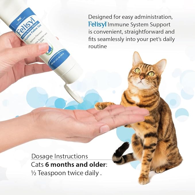 L-Lysine Gel for Cats (5oz) – Supports Immune, Respiratory, and Eye Health. Eases Sneezing, Runny Nose, and Watery Eyes. Tasty Salmon Flavor - Made in The USA