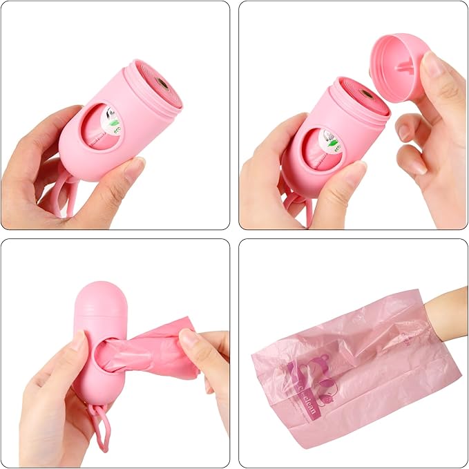 ECO-CLEAN 360 Count Dog Poop Bags with Dispenser, Leak-Proof, Cherry Blossom scented