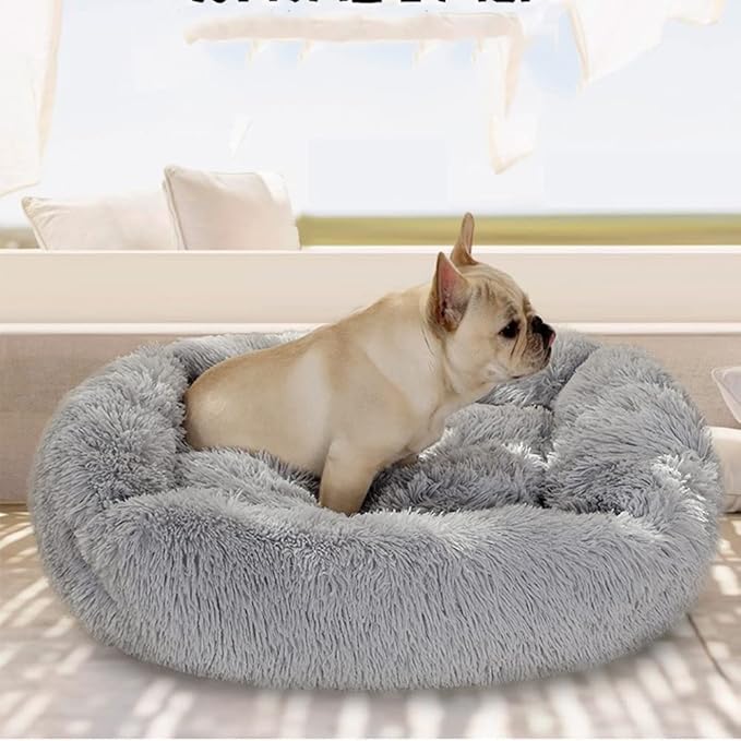 Pet Bed, Dog Bed, Square Calm and Warm Plush Pillow, L Large Dog Bed and Furniture Anti-Anxiety Cushion Bed, Plush pet Bed with Waterproof and Non-Slip Bottom, Machine Washable