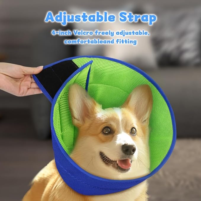 Soft Dog Cone Collar Alternative to Stop Licking, Comfy E Cones for Large Medium Dogs After Surgery, Comfortable Elizabethan Recovery Head Ecollars of Shame, XL Pet Neuter Neck Collars Anti Licking