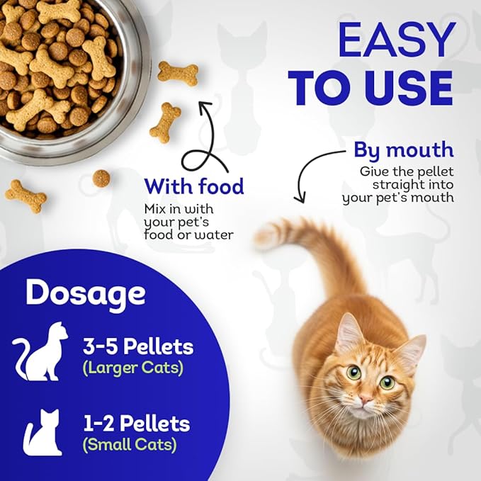 HA4E - Mange Relief for Cats - Treatment for Itchiness, Scabs, & Hair Loss Caused by Mites - All-Natural, Homeopathic, Non-GMO, Organic, Gluten, Preservative & Chemical Free - 300 Tablets