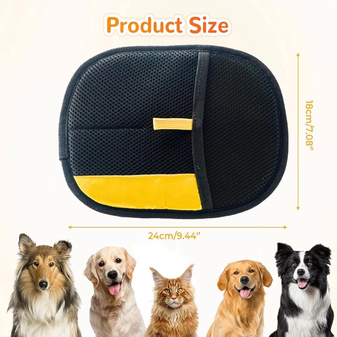 soputry Pet Hair Remover Gloves, 2025 New Electrostatic Gloves Pet Hair Glove Reusable Cat Grooming Hair Mitt Glove