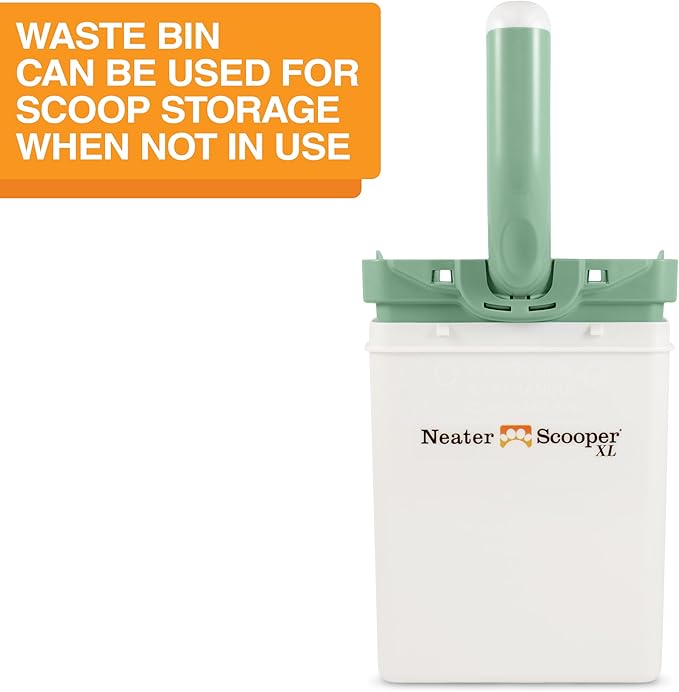 Neater Pet Brands Neater Scooper XL Cat Litter Scoop, 15 Refill Bags – Extra-Large Capacity Mess-Free Cat Litter Scooper with Bag for Large & Multiple Cats, Spill-Proof Litter Box Scooper with Holder