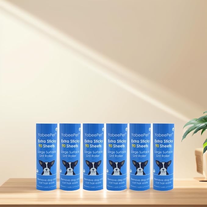 Extra Sticky Large Lint Roller Refills, 6.3'' Giant Lint Roller Refills for Pet Hair, Clothes&Furniture Cleaning, 540 Sheets in Total