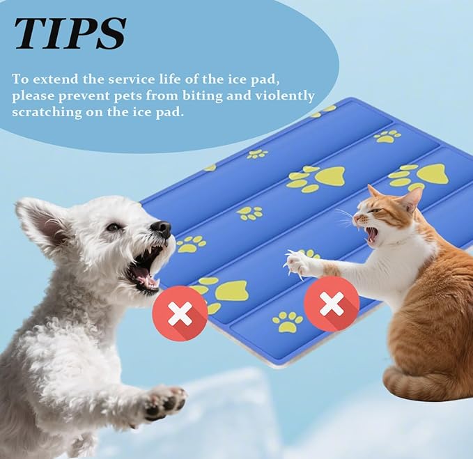 Dog Cooling Mat, Cooling Mat for Dogs & Cat, Provides Instant Relief for Small, Medium, Large Dogs, Washable, Non-Slip Design, Perfect for Hot Summer Days to Keep Pets Comfortable(Large 23.6''*35.4'')