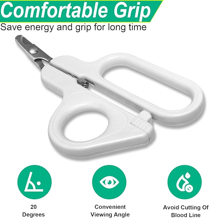 Professional Small Cat and Dog Nail Clippers Sharp Blades Stainless Steel Pet Nail Trimmers with Safety Lock to Avoid Injury for Cats Rabbits Dogs Small Animals