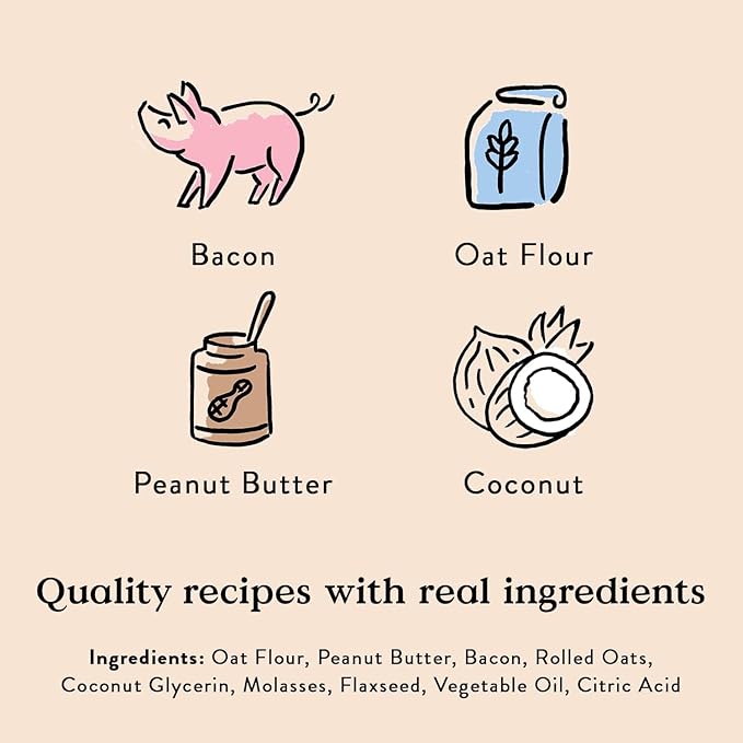 Bocce's Bakery Bac’n Nutty Cookie + Training Dog Treat Bundle – Natural, Wheat-Free Soft & Chewy Cookies Made with Real Ingredients and Baked in The USA – 2 Pack Bundle