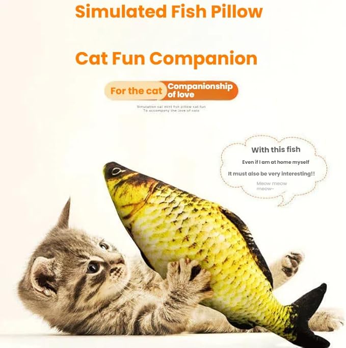 Catnip Toys 6 Pcs Set - Simulated Fish Fake Fish Realistic Soft Catnip Contained Catnip Catnip Toys for Cats and Kittens (Multi Colors)