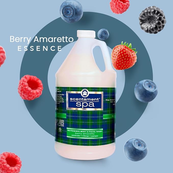 Scentament Spa Seasonal Facial & Body Wash, Berry Amaretto, 1 Gallon, Model: S55-Gallon
