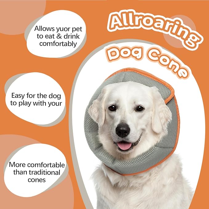 Dog Cone Collar Soft Cone for Medium Dogs After Surgery Adjustable Elizabethan Collar for Dogs to Stop Licking Wounds, Biting Stitches Professional Pet Recovery Cones E-Collar for Dog