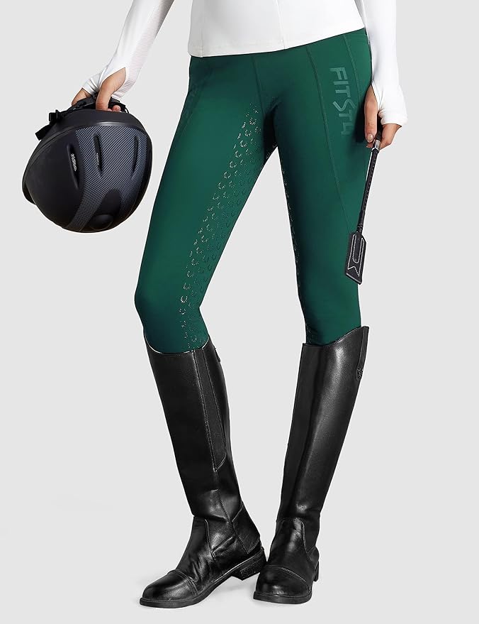 FitsT4 Sports Women's Winter Riding Breeches Fleece Lined Horse Riding Pants Tights Full Seat Silicone Equestrian Breeches