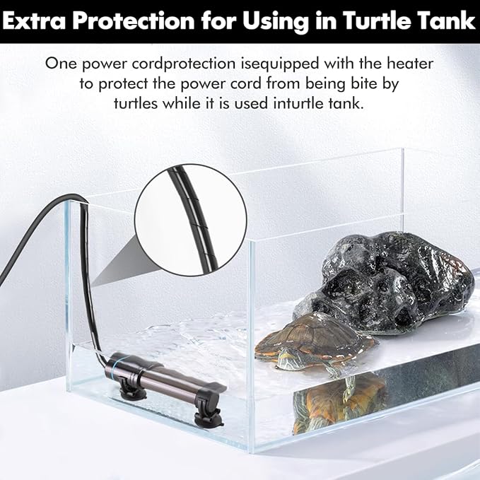 Orlushy 150W Submersible Aquarium Heater, Adjustable Fish Tank Heater with Digital Display External Controller, Overheat Protection and Free Thermometer for 20-30 Gallons Freshwater and Saltwater Tank