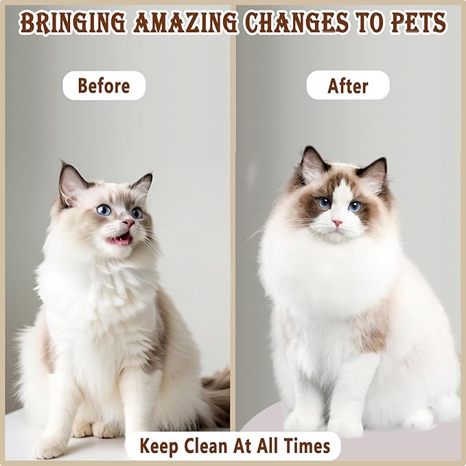 4 in 1 Cat Steam Brush, Self Cleaning Steamy Pet Brush, Anti Static Pet Spray Hair Removal Comb for Removes Loose Hair and Reduces Shedding