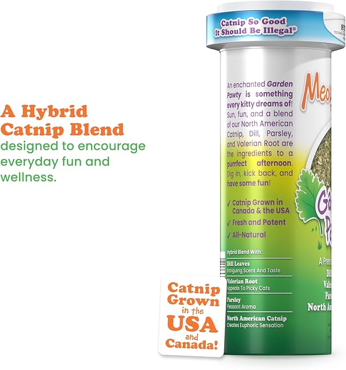 Meowijuana Lady Bug Bundle | Get Sprung Refillable Lady Bug Toy and Garden Pawty Catnip Blend | Promotes Play and Cat Health | Includes North American Organic Catnip