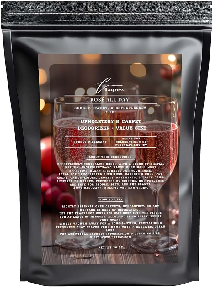 Rosé All Day Carpet Freshener Powder Refill 36 oz | Powerful Odor Eliminator for Home | Upholstery Deodorizer | Carpet Deodorizer | Pet Urine | Cat Litter Box