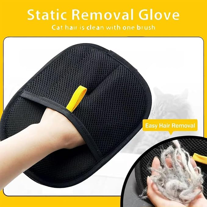 2Pcs Pet Hair Remover Glove, 2025 New Upgrade Electrostatic Gloves Pet Hair Removal ， Reusable Pet Hair Remover Glove，Gloves for Furniture Bed Sheets Couch Clothes Carpet Car Seat
