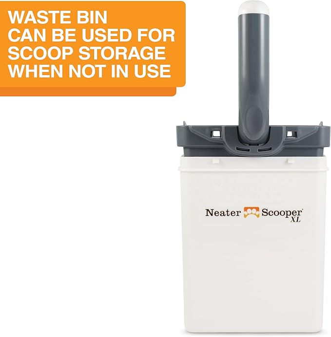 Neater Pet Brands Neater Scooper XL Cat Litter Scoop, 15 Refill Bags – Extra-Large Capacity Mess-Free Cat Litter Scooper with Bag for Large & Multiple Cats, Spill-Proof Litter Box Scooper with Holder