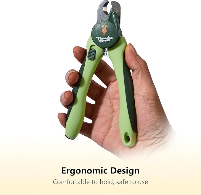 Professional-Grade Nail Clippers for Dogs Nail Trimmer with Safety Guard and Nail File - Nail Clippers for Large Dogs - Dog Nail Clipper Toenail Clippers (Green, Medium-Large (LED))
