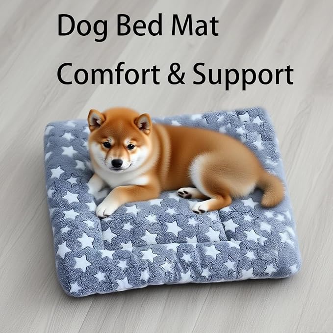 Dog Bed Mat - Crate Pad - Soft Dog Kennel - Multi-Purpose Crate Bed for Dogs & Cats