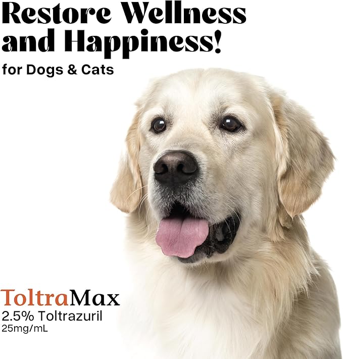 Toltrazuril 2.5% for Horses, Dogs, Cats, 240mL/8 Ounce, for Non-Food Chain Animals, Peanut Butter