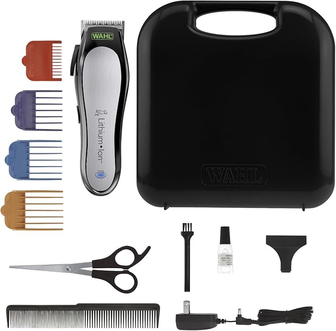 Wahl USA Lithium Ion Pro Series Cordless Animal Clippers – Rechargeable, Heavy-Duty, Electric Dog & Cat Grooming Kit for Small & Large Breeds with Thick to Heavy Coats – Model 9766