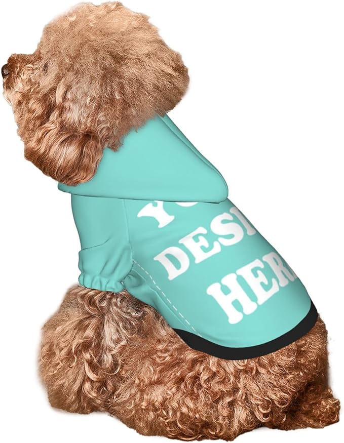 Dog Costume, Custom Dog Hoodie, Dog Name Costume Holiday Pet Pajamas Outfit, Personalized Pet Coat Costumes for Small Medium Large Dogs and Cats for Winter, Turquoise, XXS