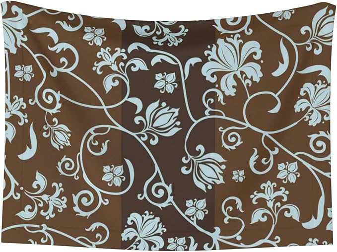Vintage Floral Blanket for Dog Cat - Retro Light Blue Flower Throw Blanket 40x30 Pet Blanket for Couch Sofa Bed