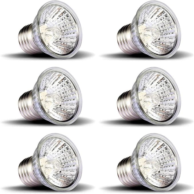 OMAYKEY 30W UVA + UVB Full Spectrum Sun Lamp Sunbathe Heat Lamp/Bulb/Light for Lizard Bearded Dragon Chameleon Snake Turtle Aquarium Reptiles & Amphibians, 6 Pack