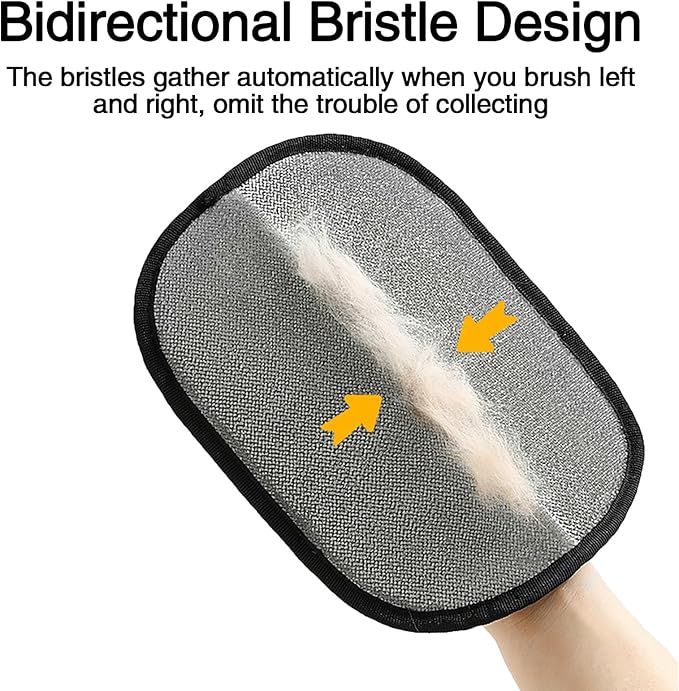 3Pcs Electrostatic Pet Hair Cleaning Gloves, 2025 Pet Hair Remover Glove, Washable Reusable Dogs Cats Hair Gloves for Furniture Bed Sheets Couch Clothes Carpet Car Seat