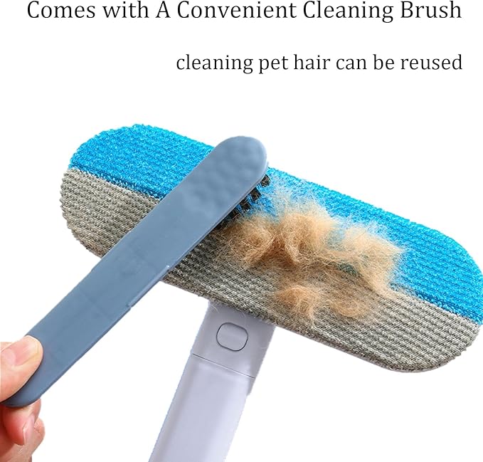 Dog Hair Remover for Couch Reusable Pet Hair Remover Brush 23in Long Handle for Furniture, Couch, Carpet, Clothes