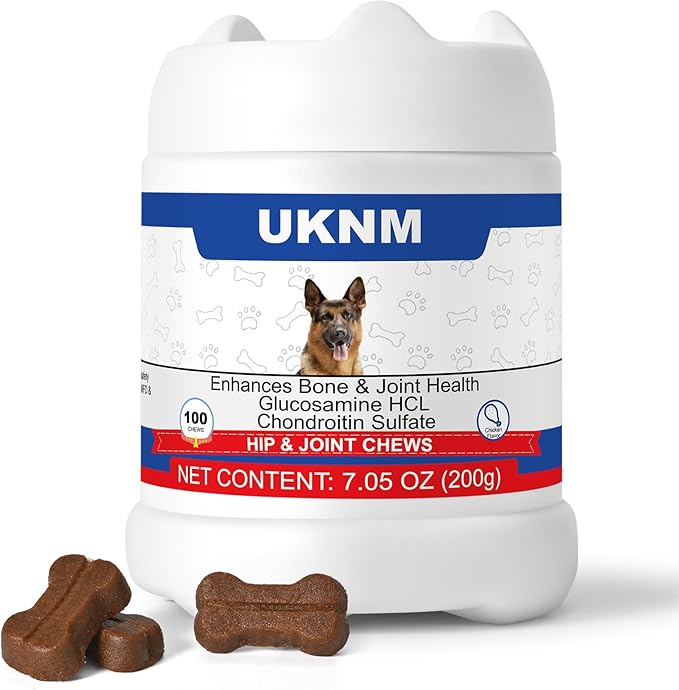 Dog Hip and Joint Supplement,100 Count,Chicken Flavor,Pain and Inflammation Relief Chews with Glucosamine, MSM, Vitamin C, Omega 3,Treats Hip Dysplasia, Arthritis,for Hip & Joint Health, Pain Relief