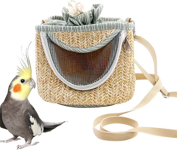 Trendy and Functional Bird Carrying Bag - Breathable Parrot Hiking Carrier with Shoulder Strap | Ideal for Small Pet Animals