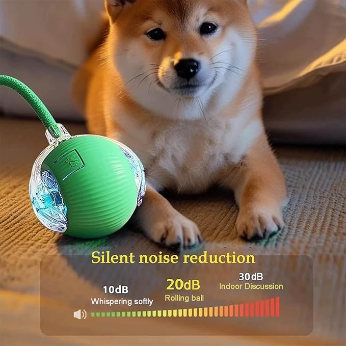 2 PCS Interactive Cat Toy Rolling Ball Chewie Viral Dog Ball with Tail, Smart Automatic Rolling Pet Balls,Automatic Moving Electric Cat Toy
