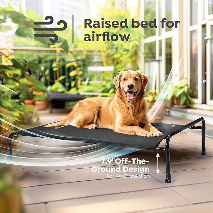 Veehoo Original Elevated Dog Cot Bed - Outdoor, Raised, Cooling, XXL, CWC2417A