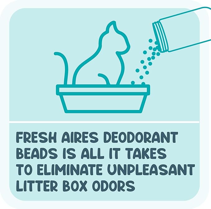 Deodorant Beads - Area Deodorizer for Cat Litter Boxes, Low-Dust, Non-Toxic, Superior Odor Control, Pet-Safe, Cleaner Air