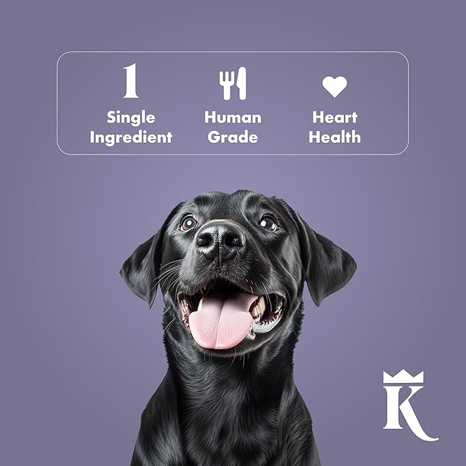 King Lou Pets - Lamb Hearts for Dogs and Cats - USA-Made Freeze Dried Lamb Dog Treats - Taurine, Zinc, and Iron - 1lb Prior to Freeze-Drying